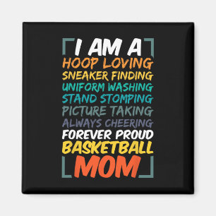 Basketball Mom Coach Wife Fun Proud Team Player Mo Magnet