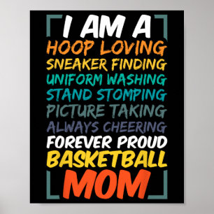 Basketball Mom Coach Wife Fun Proud Team Player Mo Poster
