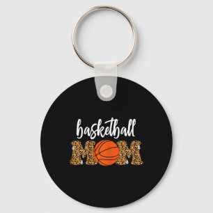Basketball Mom Cute Leopard Basketball Gifts For M Keychain