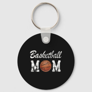 Basketball Mom Cute Novelty Distressed Keychain