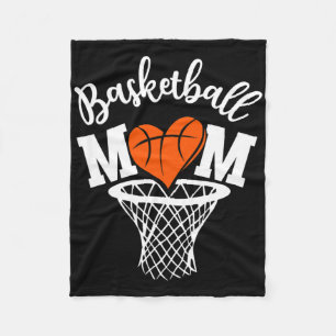 Basketball Mom Cute Novelty Distressed Women Mothe Fleece Blanket