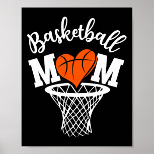 Basketball Mom Cute Novelty Distressed Women Mothe Poster