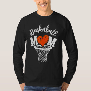 Basketball Mom Cute Novelty Distressed Women T-Shirt