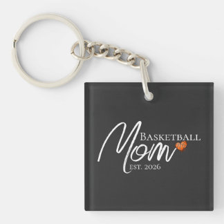 Basketball Mom Established Gift  Keychain