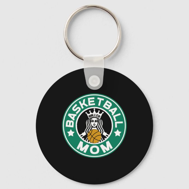 Basketball Mom for Women Mother of Player Women's  Keychain (Front)