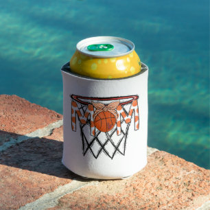 Basketball Mom Hoop Headband Custom Can Cooler