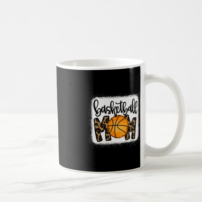 Basketball Mom Leopard Basketball Mama  Coffee Mug (Right)