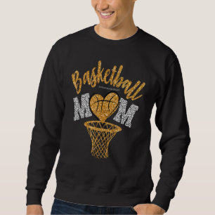 Basketball Mom Leopard Basketball Senior Mom 2023  Sweatshirt