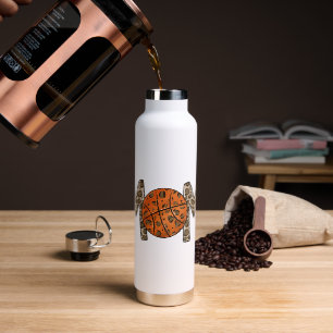 Basketball Mom Leopard Modern Water Bottle