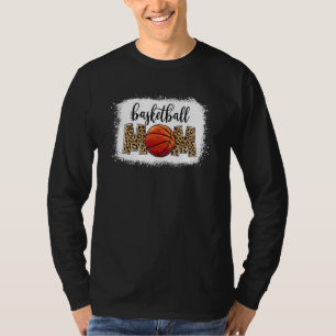 Basketball Mom Leopard Mom Life Game Day Mother's T-Shirt
