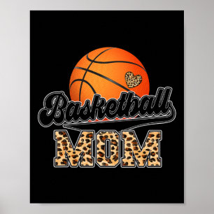 Basketball Mom Leopard Senior 2023 Graduation Moth Poster