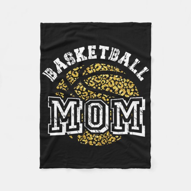 Basketball Mom Lover Fun Mother Basketball Player  Fleece Blanket (Front)