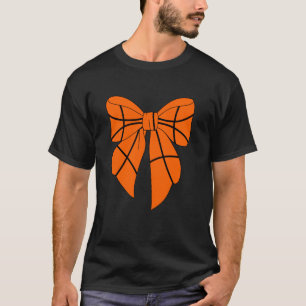 Basketball Mom Mama Cute Basketball Coquette Bow F T-Shirt