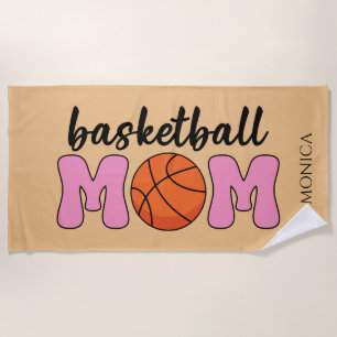 Basketball Mom Mothers Day Personalize Beach Towel