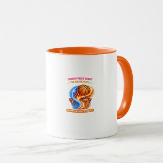 Basketball Mom Mug – She’s Behind Every Shot Mom’s