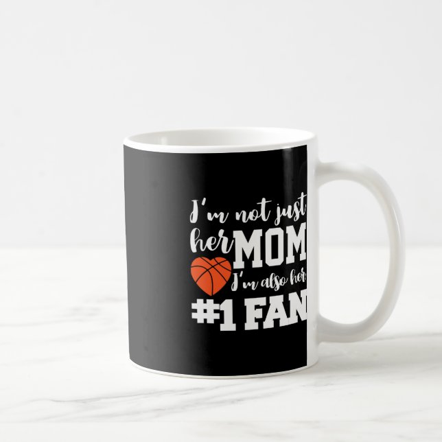 Basketball Mom Number One Fan Basketball Mothers J Coffee Mug (Right)