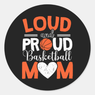 Basketball Mom Player Hoop Junkie Mothers Day Mama Classic Round Sticker