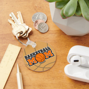 Basketball Mom Screwball Graphics Keychain