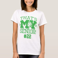 Basketball Mom Senior Green Jersey Number & Name