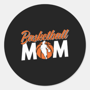 Basketball Mom Team Coach Player Match Mother Momm Classic Round Sticker