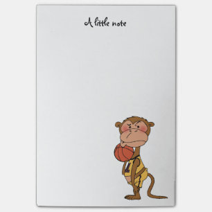 basketball monkey player post-it notes