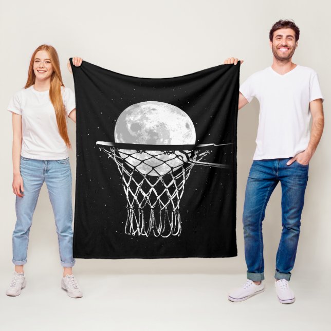 Basketball Moon Fleece Blanket (In Situ)
