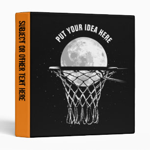 Basketball Moon Personalized Avery Binder