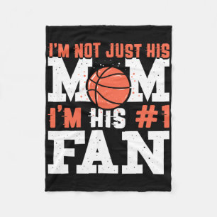 Basketball Mother Number 1 Fan - Basketball Mom Fleece Blanket