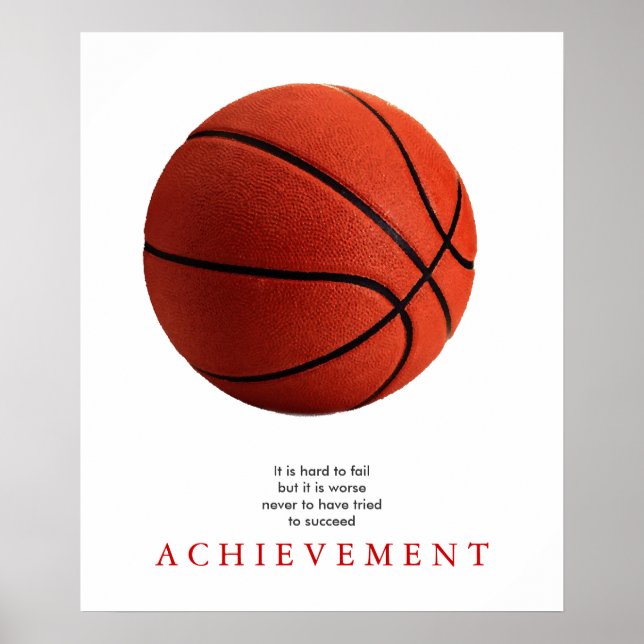 Basketball Motivational Unique Poster Print (Front)