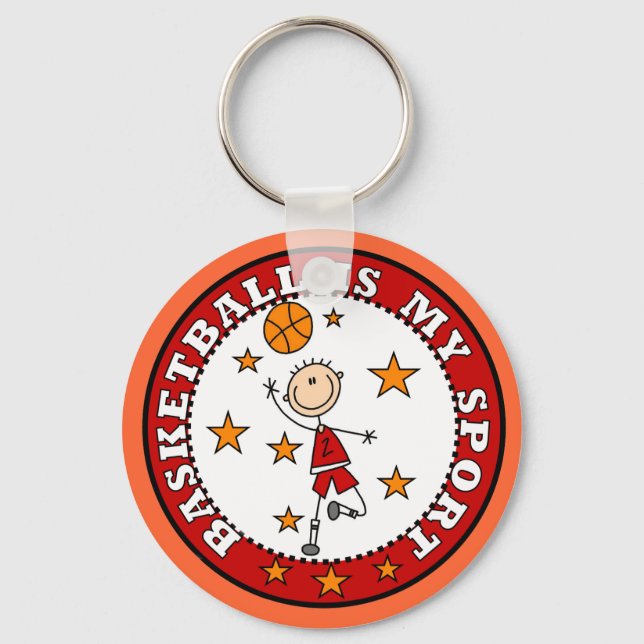 Basketball My Sport Tshirts and Gifts Keychain (Front)