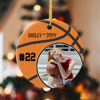 Basketball Name Jersey Number Photo Keepsake