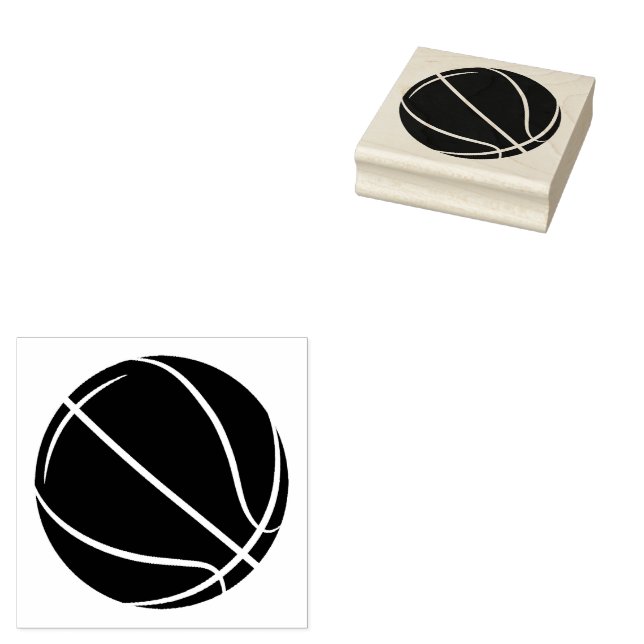 Basketball  Name Rubber Stamp (Stamped)
