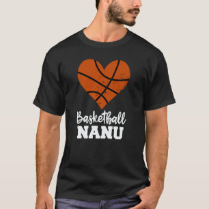 Basketball Nanu Basketball Heart Grandma Nanu T-Shirt