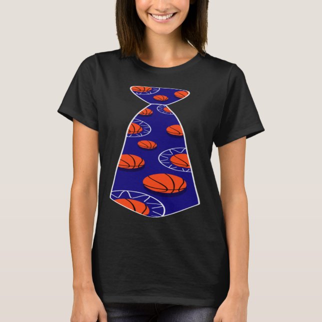 Basketball Necktie  for Basketball T-Shirt (Front)