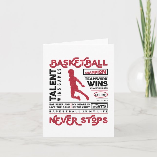 Basketball Never Stops  Card (Front)