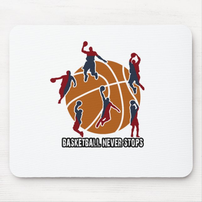 Basketball never stops mouse pad (Front)