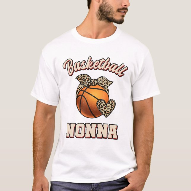 Basketball Nonna Bandana Leopard T-Shirt (Front)
