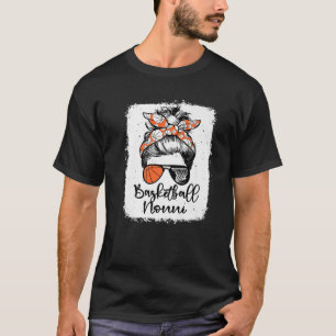 Basketball Nonni Vintage Leopard Messy Bun Bleache T-Shirt
