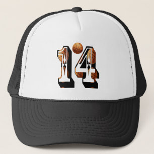 Basketball Number 14 Picture Logo, Trucker Hat