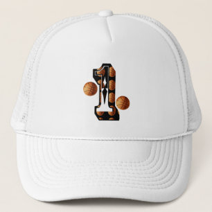 Basketball Number 1 Logo, Trucker Hat
