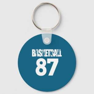 Basketball Number 87 My Favorite Basketball Player Keychain