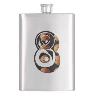 Basketball Number Eight, Classic Hip Flask
