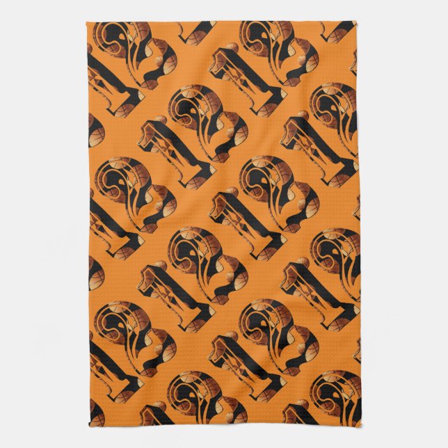 Basketball Number Twelve, Kitchen Towel (Vertical)