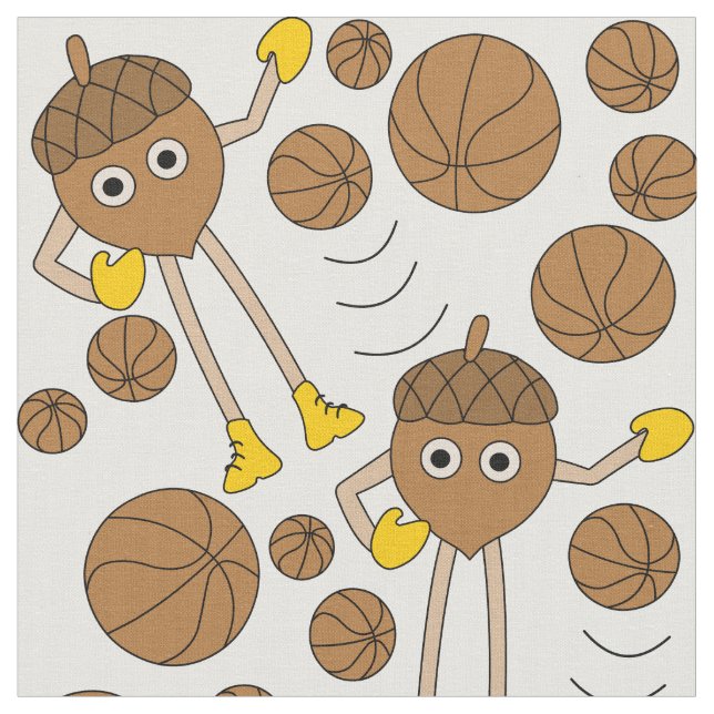 Basketball Nut Pattern Fabric (Close Up)