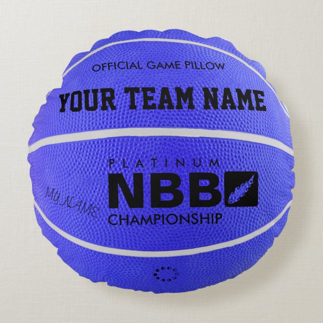 BASKETBALL OFFICIAL GAME PILLOW Blue D wl (Front)