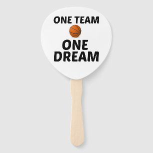BASKETBALL ONE TEAM ONE DREAM HAND FAN