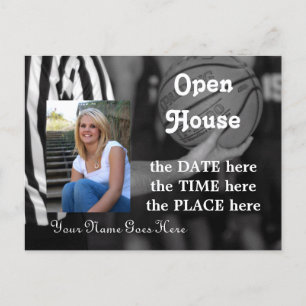 basketball,open house postcard
