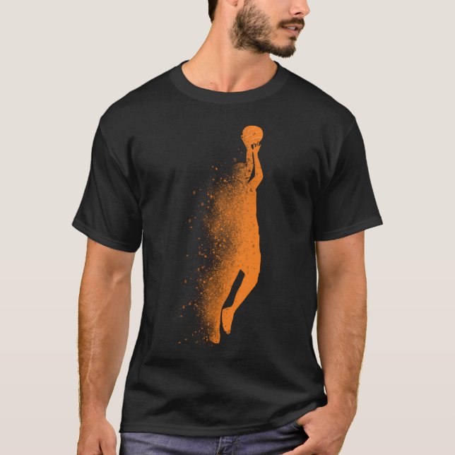 Basketball-Orange T-Shirt (Front)