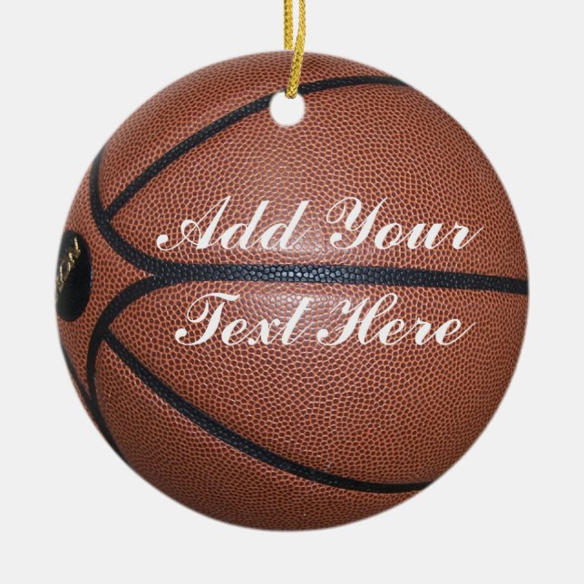 BASKETBALL-ORNAMENT CERAMIC ORNAMENT (Front)