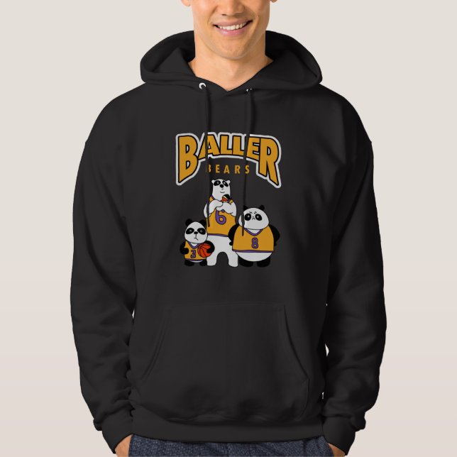 Basketball Panda Bears with Undercover Polar Bear Hoodie (Front)